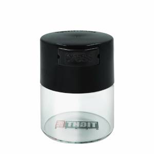 TightVac - MiniVac Glass contenitore ermetico 0,12L - Trasparente/Tappo Nero